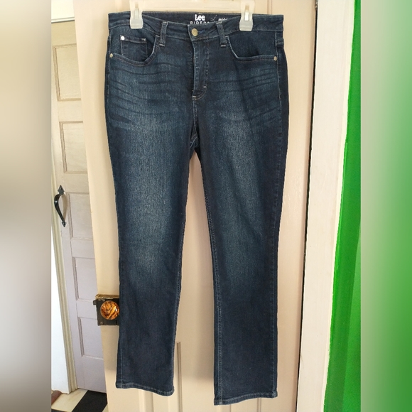 lee rider jeans mid rise straight leg